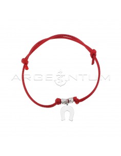 Red cord bracelet with slip...