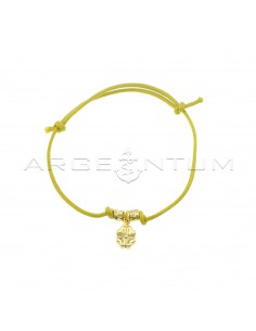 Yellow cord bracelet with...