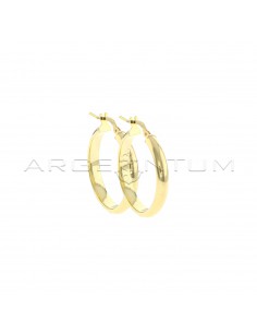Yellow gold plated hoop...