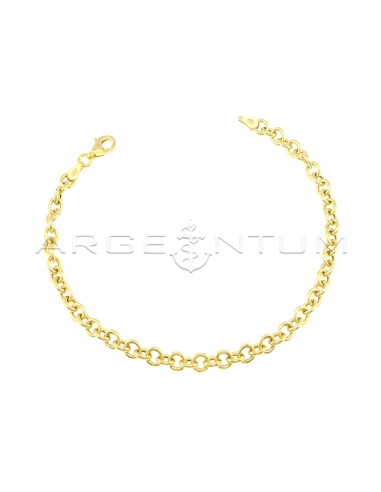 Yellow gold plated rolo link bracelet...
