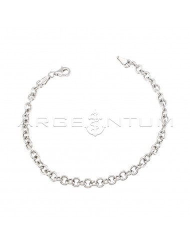 White gold plated rolo link bracelet...