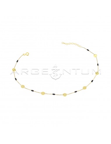 Forced mesh anklet with smooth plate...
