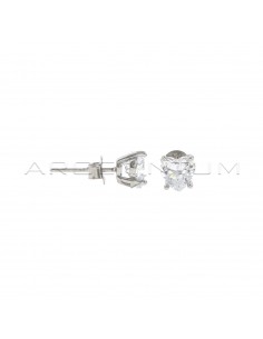 White gold-plated stud...