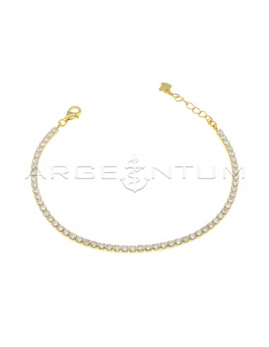 Yellow plated tennis bracelet with...