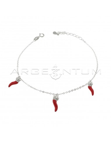 Forced mesh bracelet with red...