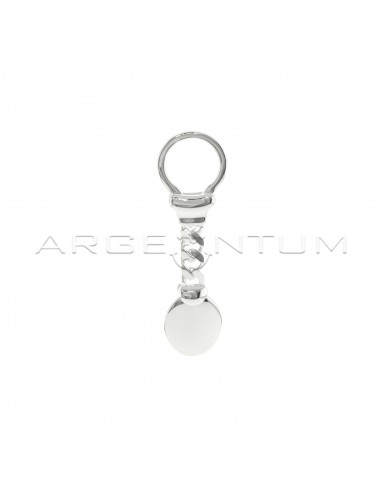 Keychain with rounded oval plate,...