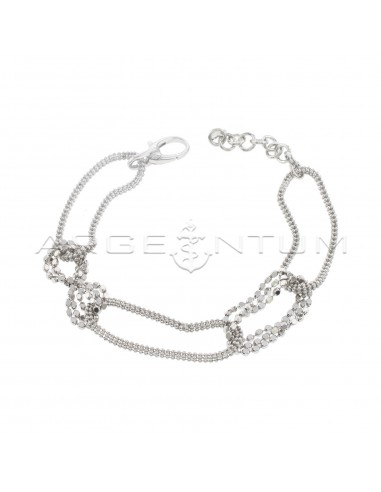 Soft chain link bracelet with oval...