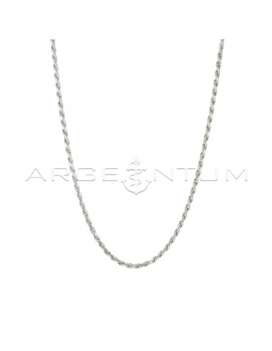 2.5 mm rope link chain. white gold...