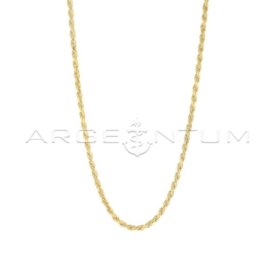 Catenina maglia funetta da 2,5 mm. placcata oro giallo in argento 925 (60 cm)