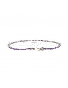Tennis bracelet with purple...