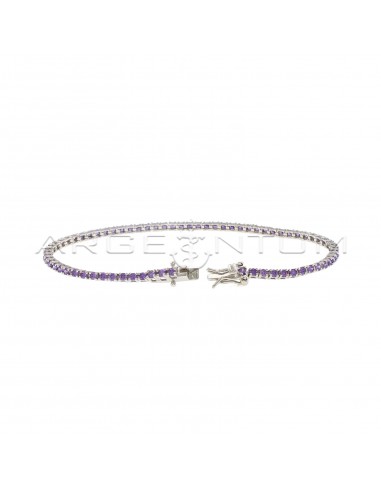 Tennis bracelet with purple zircons 2...