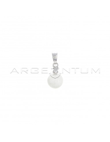 Pendant with pearl ø 10 mm and white...