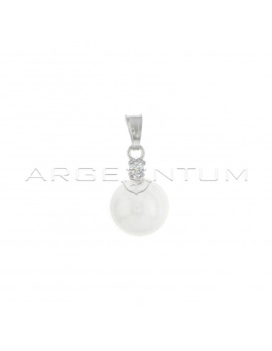 Pendant with pearl ø 12 mm and white...