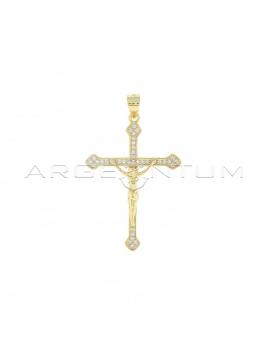 White zircon shaped cross pendant...