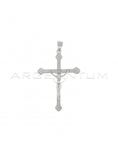 White zircon shaped cross pendant...