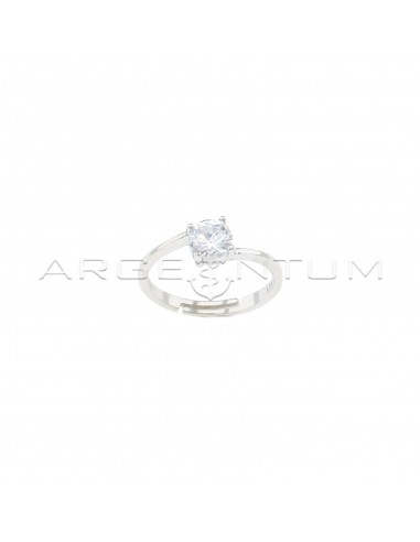 Adjustable solitaire ring with 4...
