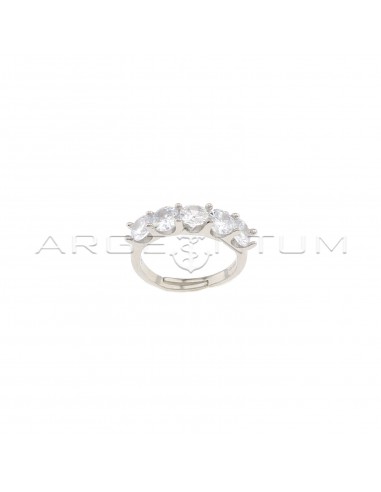 Adjustable ring with 5 5 mm white...