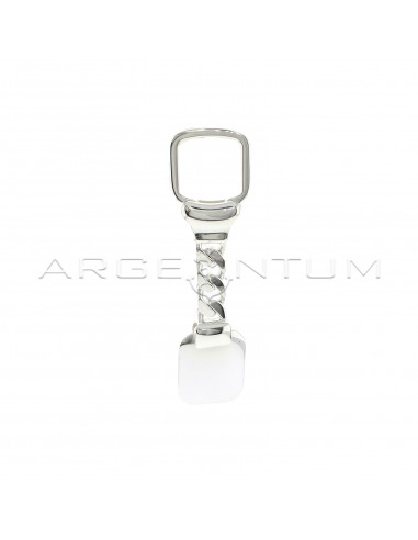 Keychain with rounded rectangular...