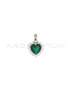 Green heart zircon pendant...