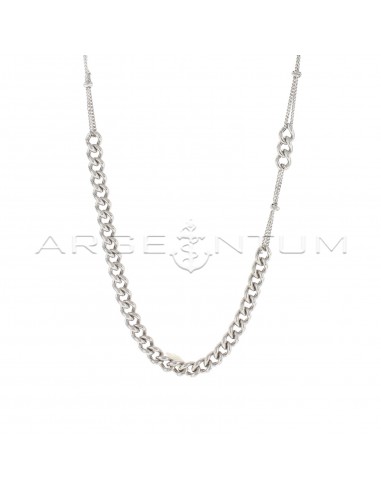 Double curb link necklace with...