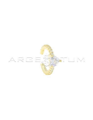 White zircon circle ear cuff with...