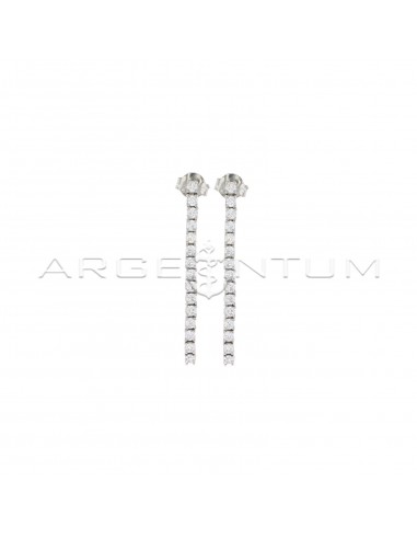 White zirconia wire pendant earrings...
