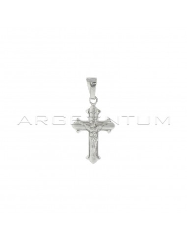 Satin and shiny cross pendant with...