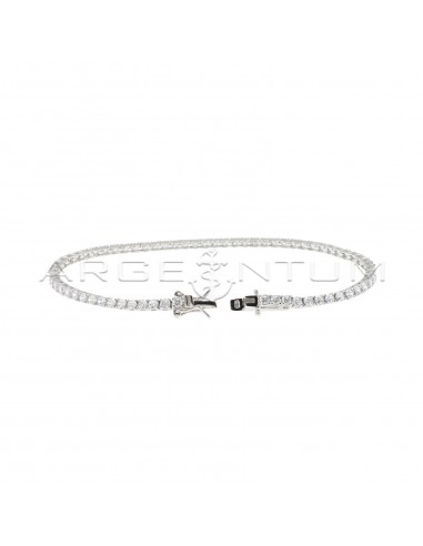 Tennis bracelet with 2.5 mm white...