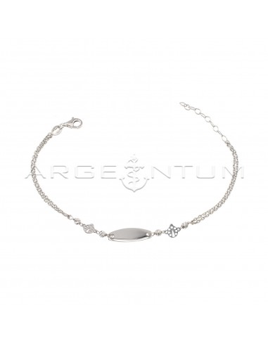Double forced link bracelet with...