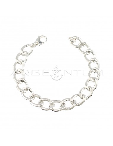 925 silver tubular curb mesh bracelet
