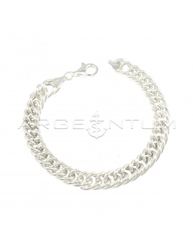 Curved and fluted curb mesh bracelet...