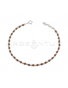 Brown faceted hematite...