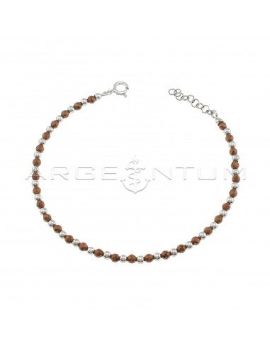 Brown faceted hematite bracelet and...