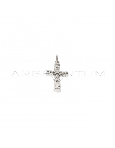 Rounded cross pendant engraved with...