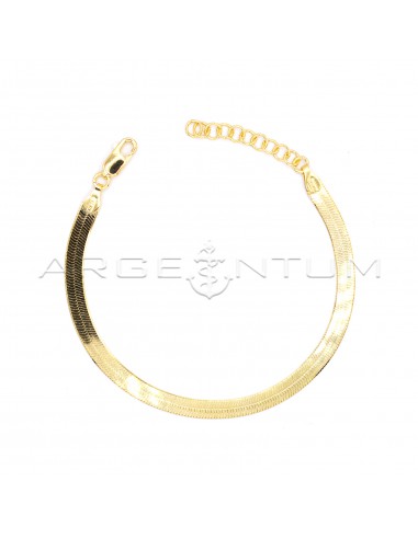 Yellow gold plated flat ear mesh...