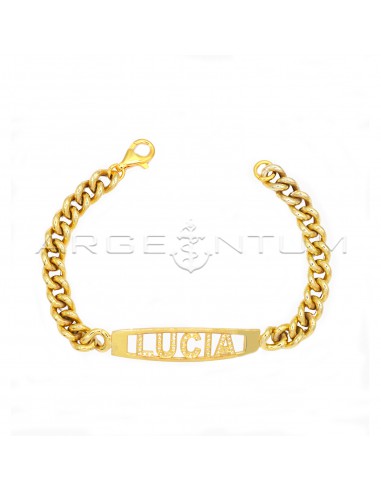 Rounded curb mesh bracelet with...