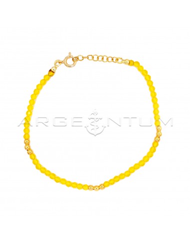 Bracelet of yellow crystals and...