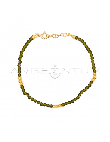 Bracelet of olive green crystals and...