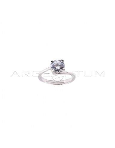 Solitaire adjustable ring with 7 mm...