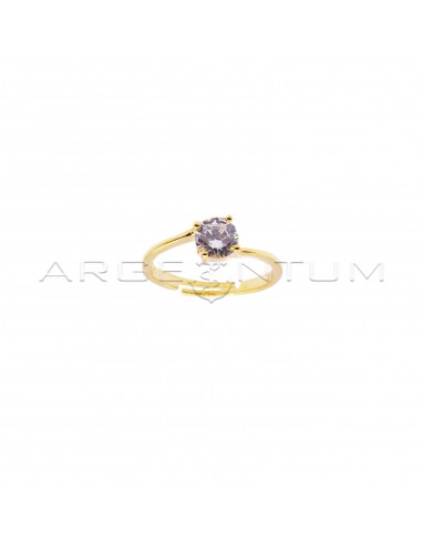 Solitaire adjustable ring with 6 mm...