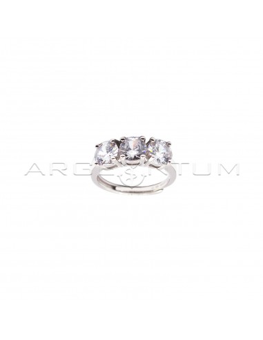 Adjustable trilogy ring with 6 mm...