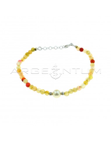 Agate ball bracelet in shades of...