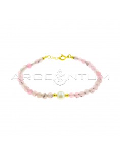 Pink agate ball bracelet...