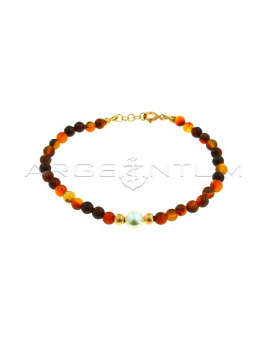 Agate ball bracelet in shades of...