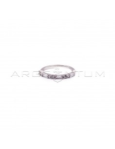 White semi-zircon ring with...