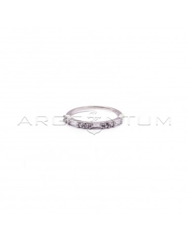 White semi-zircon ring with...