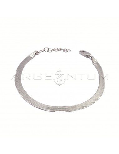 White gold plated flat ear mesh...