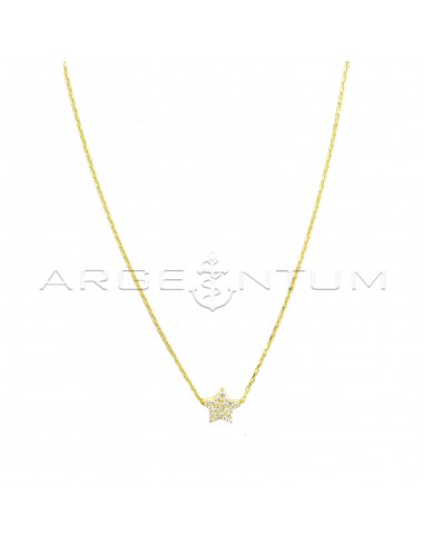 Forced link necklace with star...