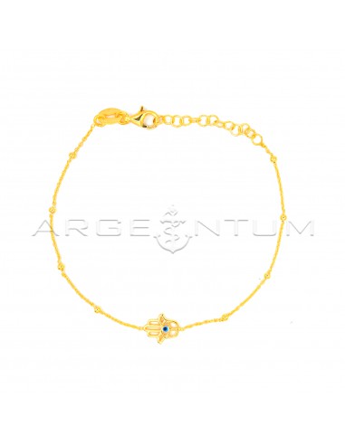 Alternating ball mesh bracelet with...