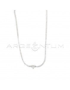 White tennis necklace with...